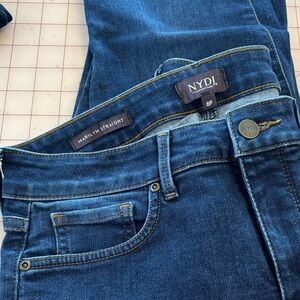 NYDJ Women's Straight Leg Jeans - Dark Blue